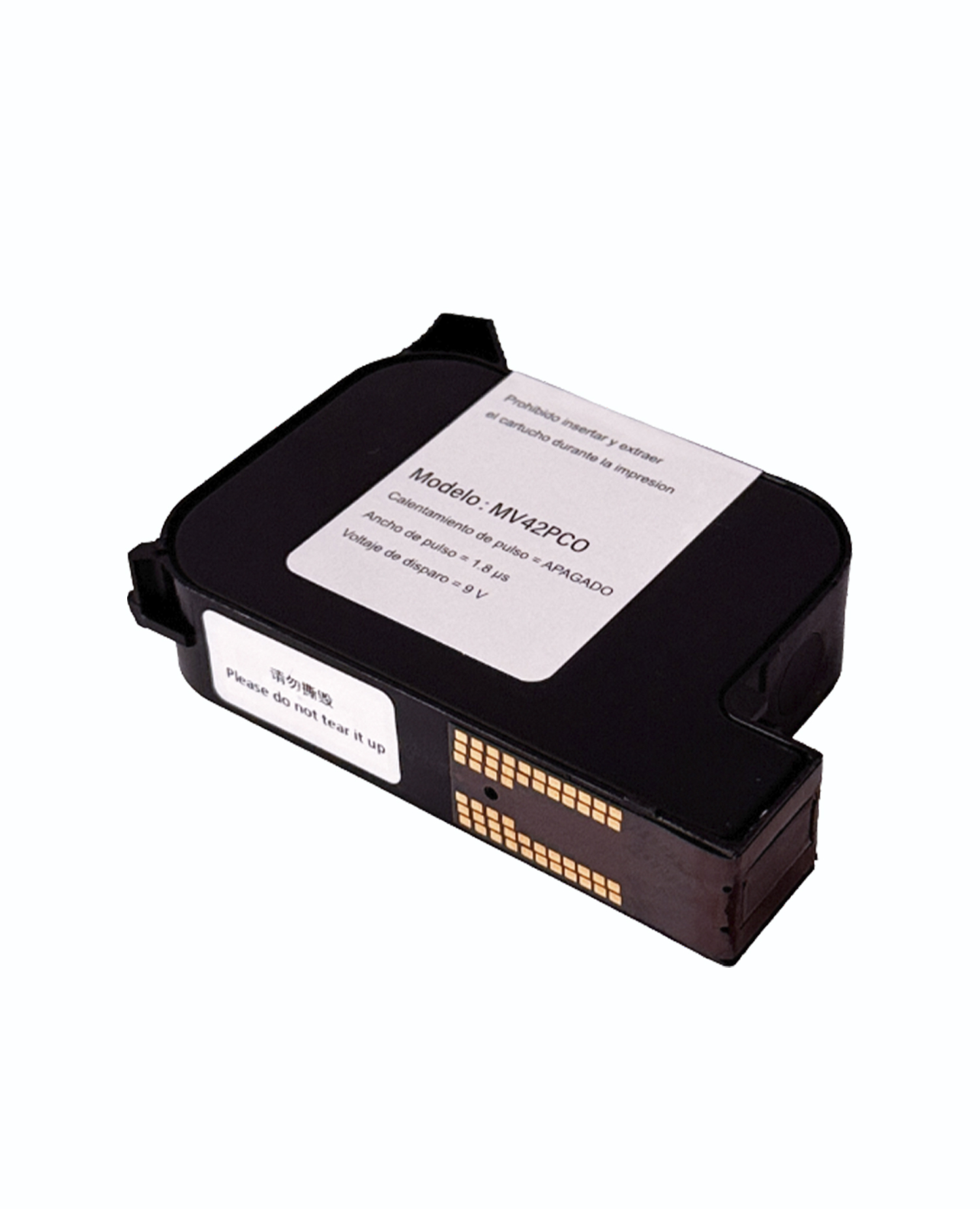 Vista lateral del cartucho Inkjet de 42 ml para codificadoras Printer Company